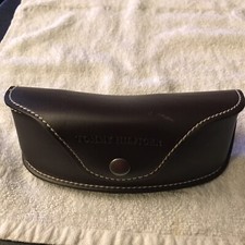Tommy Hilfiger Brown Eyeglass Case Snap Close