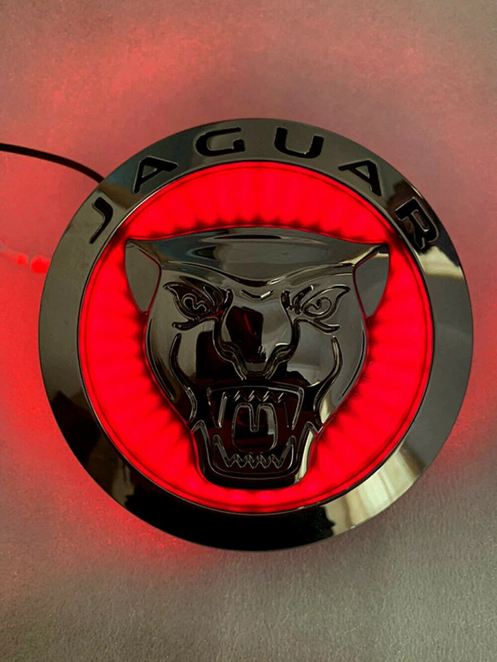 Jaguar 86MM LED Badge Front Grille Emblem For Jaguar XF XJ XJL XK Red Growler - Image 4 of 4