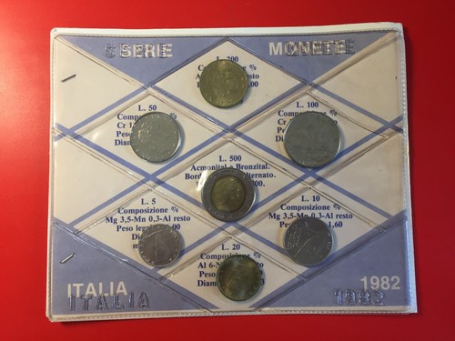 1982 REPUBBLICA DIVISIONALE PER COLLEZIONISTI IPZ 7 MONETE FDC