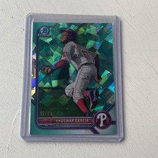 2022 Bowman Chrome Sapphire Edition Prospects Aqua /99 Yhoswar Garcia #BCP-215