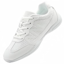 Girls White Cheerleading Shoes Breathable Lightweight NonSlip Gymnastics Pro