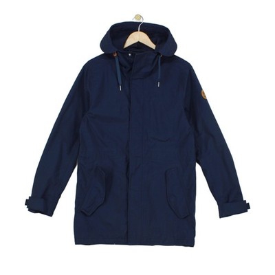 Timberland Dryvent Parka Mantel Herren Gr. S Blau Outdoor Kapuze Wasserdicht