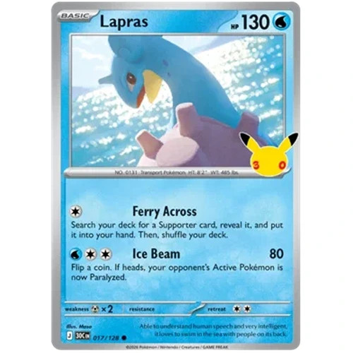 Lapras 017/128 30th Celebration Holo