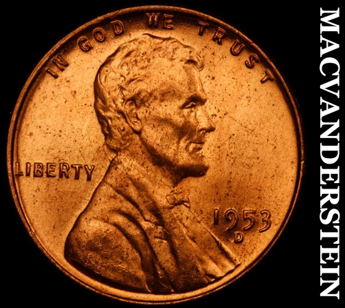 1953-D Lincoln Wheat Cent-Choice Gem BU Lustrous No Reserve #i2978