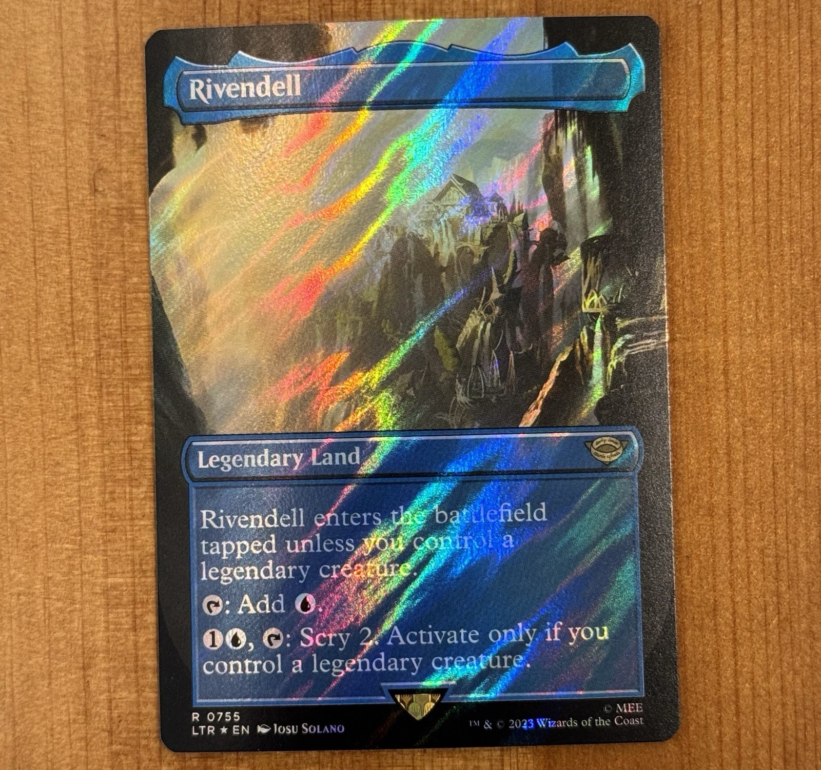 Rivendell, R 0755, NM Surge Foil, MTG LotR LTR The Lord of the Rings, Elven Land