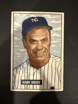 1951 Bowman Baseball #183 Hank Bauer EX With Wax Stain
