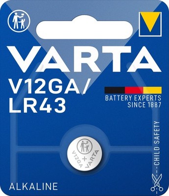 Varta V12GA AG12 LR43 LR1142 1.5V Knopfzelle Alkaline 1,5 V Batterie 1- 100 St.