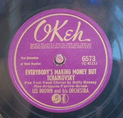 Les Brown 78 RPM / Hereafter & Everybody`s Making Money But Tcha... (70-0725-AN)