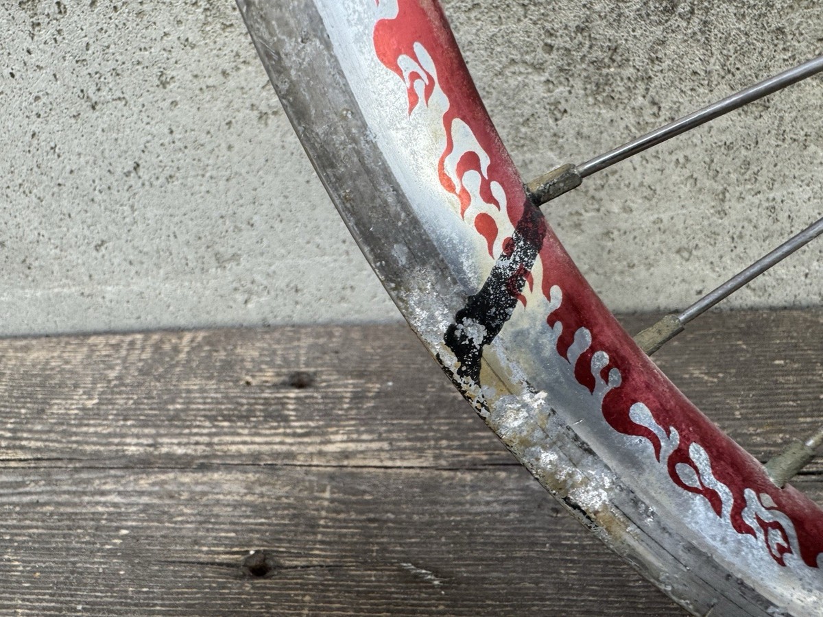 Odyssey T1000 Bmx Rims Wheels Set Red Mid School Vintage Redline