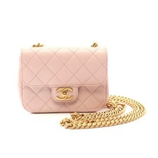 Chanel Lambskin Matelasse Shoulder Bag Women Pink One Size