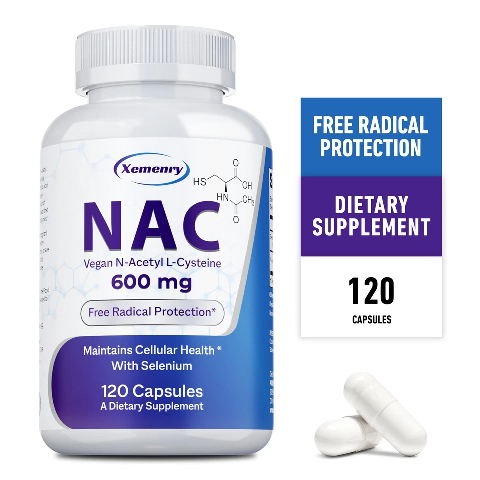 XEMENRY NAC - N-Acetyl Cysteine, Supports Respiratory Health,Immune Function,Lung Health