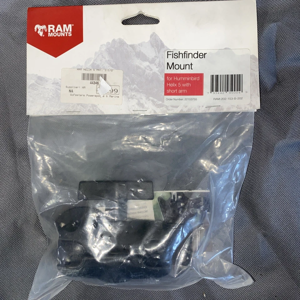 RAM® Drill-Down Double Ball Mount for Humminbird Helix 5 Short RAM-202-153-B-202 - Image 2 of 2