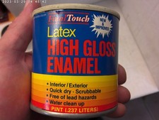 1/2 pint high gloss enamel paint Final Touch Gloss Black NEW