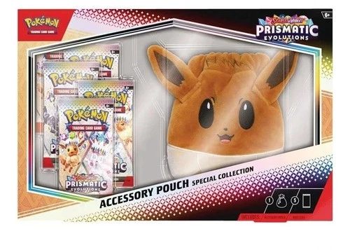 Pokemon Prismatic Evolutions Eevee Pouch Special Collection, Sealed LOT OF 2