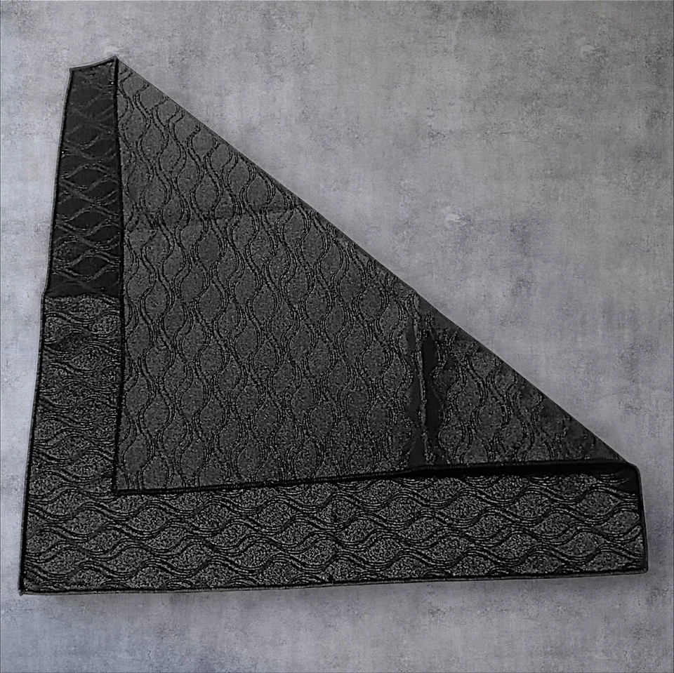 Nwot 11.5" X 11.5' Polyester Pocket Square, Charcoal, Phantom Geometric. - Image 3 of 4