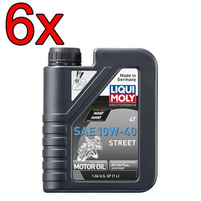 [Case of 6] LIQUI MOLY Motorbike 4T Street SAE 10W-40 Engine Motor Oil 1L