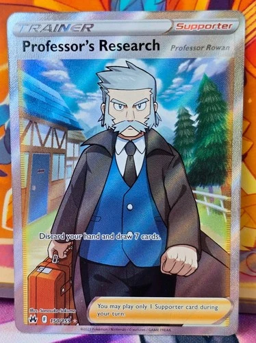 Pokémon TCG Professor's Research (Full Art) 150/159 Ultra Rare Crown Zenith