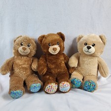 Lot of 3 Build A Bear Happy Birthday Blonde Brown Beige Teddy 15" Stuffed Plush