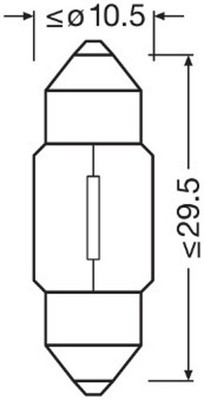 ams-OSRAM Glühlampe Innenraumleuchte ORIGINAL 6438 12V 10W für AUDI FORD OPEL 5