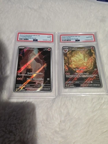 Ninetales 199/197 PSA 10, Charmander 168/165 PSA 10.