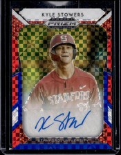 2019 Panini Prizm Draft Picks Kyle Stowers Auto Red/White/Blue #/99 Cardinal