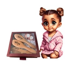 Personalized Baby Gift Set - Comb Set and Pacifier with Clip