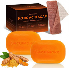 Kojic Acid Soap, Brightening  Hydrating Turmeric Soap Bar for Dark Spots with V