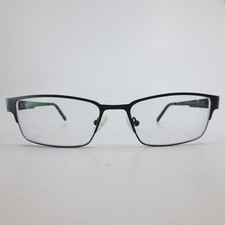 Primary PN103 Black Rectangular Eyeglasses Frames 53-18-140 BLK Semi-Rimless