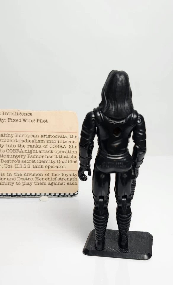 Baroness V1 100% Completo G.I. Hasbro Joe 1984 vintage con tarjeta de archivo Foto 4 de 4