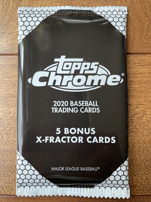   2020 Topps Chrome Baseball Exclusive X-FRACTOR Pack (5 Cards) NEW SEALED