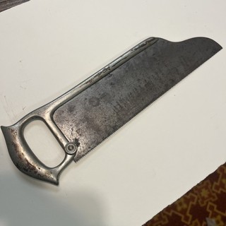 Antique Surgical Bone Saw rare nickel plated brass maybe military civil war era