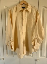 Lands  End Men  s Original Oxford Dress Shirt 17.5, 32-33. Yellow Long Sleeve