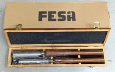 NEW FESA 2Pc HSS Wood Turning Roughing Gouge Lathe Chisel-walnut Handles -F.Ship