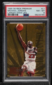 1995-96 Skybox Premium Larger than Life Michael Jordan #L1 PSA 8 HOF