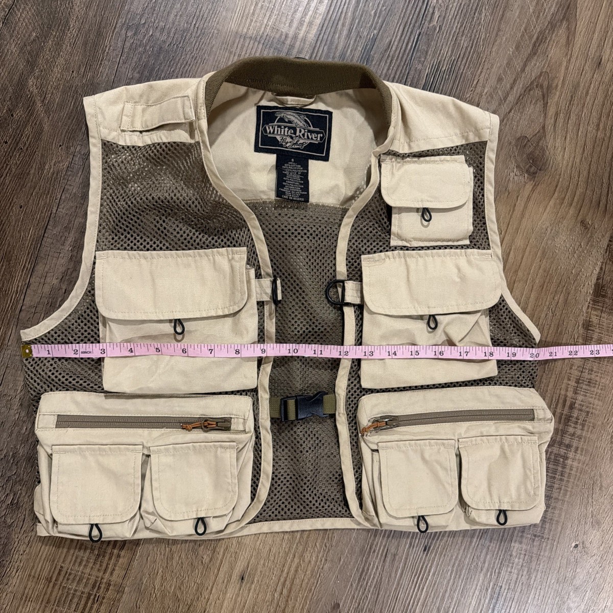 Gilet De Pêche à La Mouche White River Fly Shop, Taille XXL, Kaki - Neuf Sans étiquette