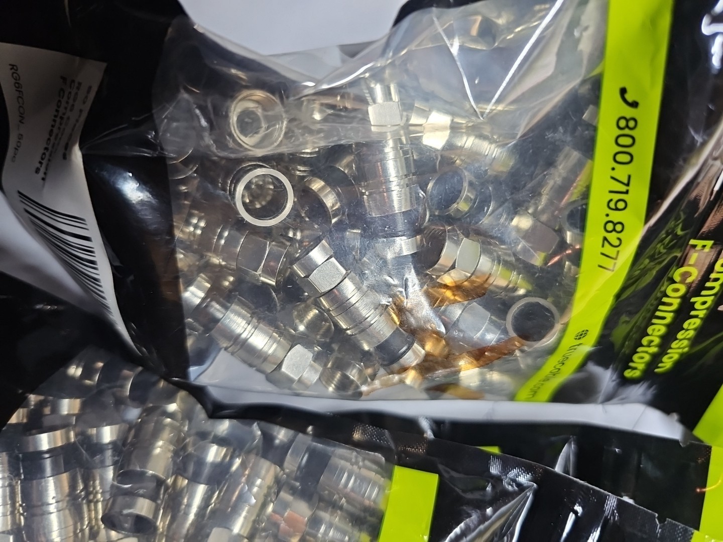 True Cable 250  Professional Grade RG6 Coax Compression Fitting F Connector CATV