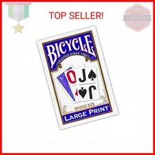 Bicycle Large Print Bridge Size Playing Cards - Easy-to-Read Deck for Seniors - 