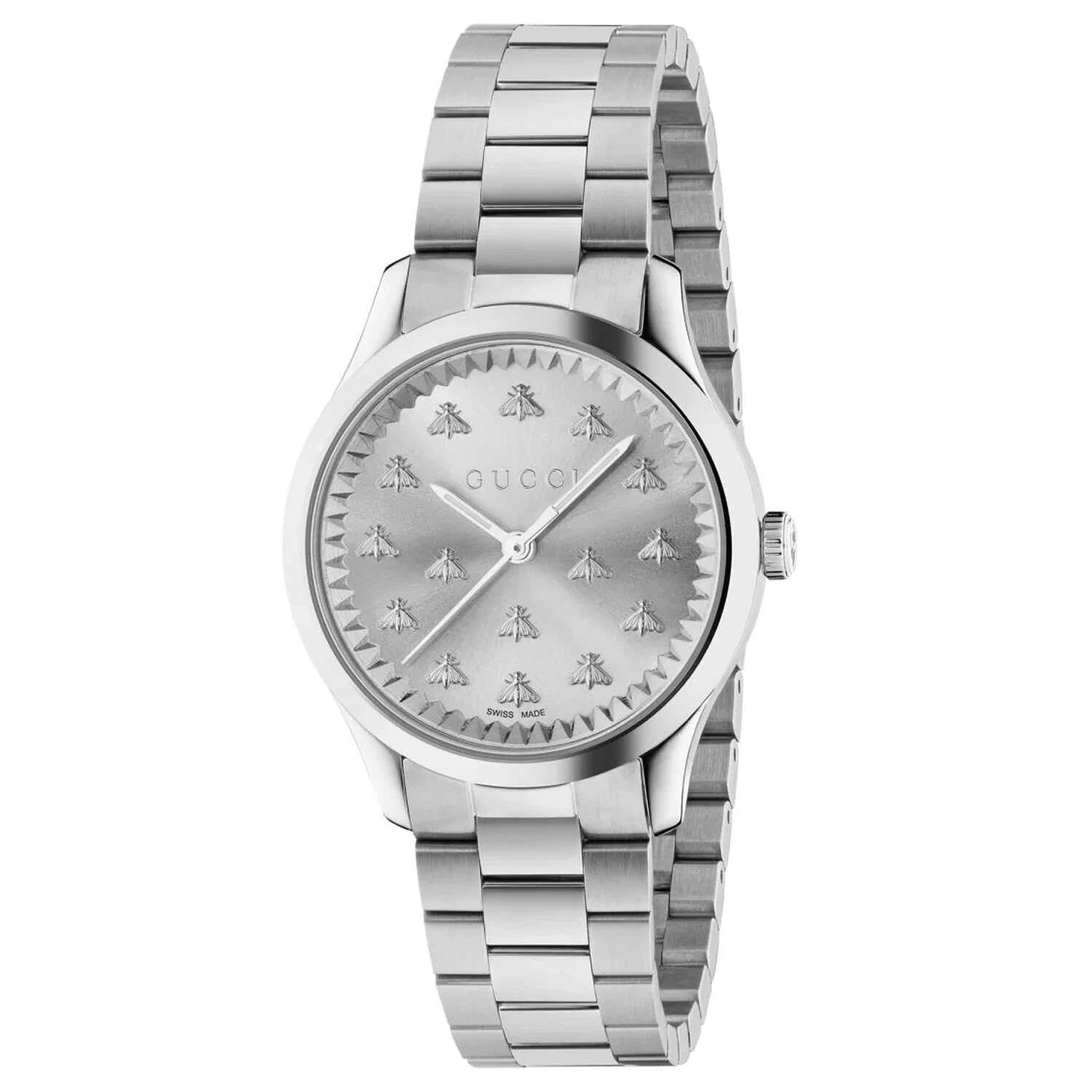 Montre femme Gucci G Timeless cadran argenté   YA1265031