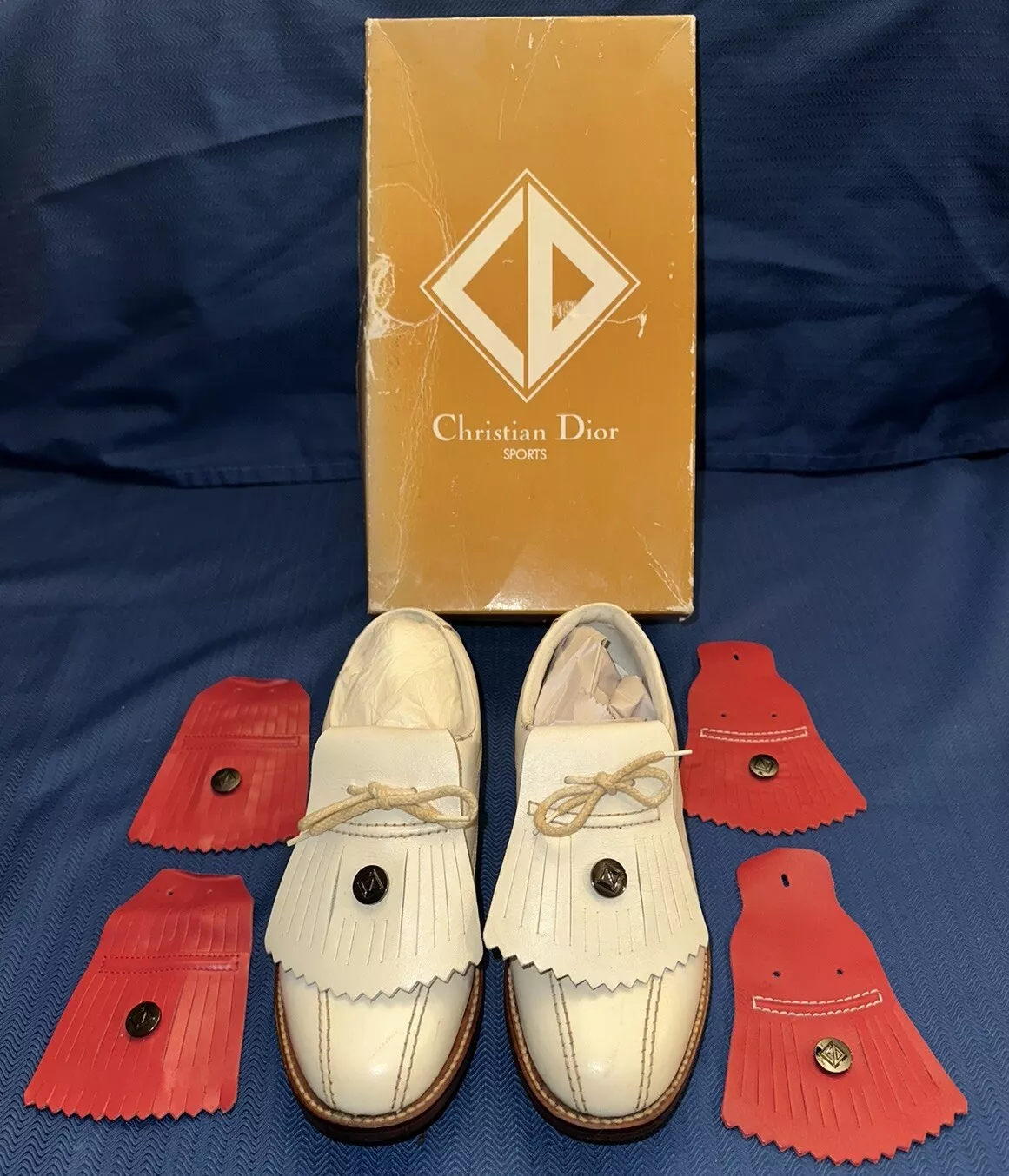 Chaussures de golf sport Christian Dior vintage femme homme crampons à pointes « TRÈS RARE »