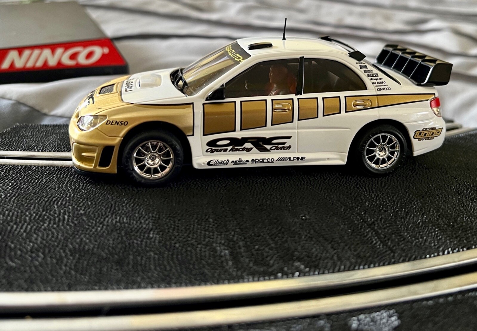 Ninco 1/32 slot car track set+ 3 cars Great ConditionPriced to Sell