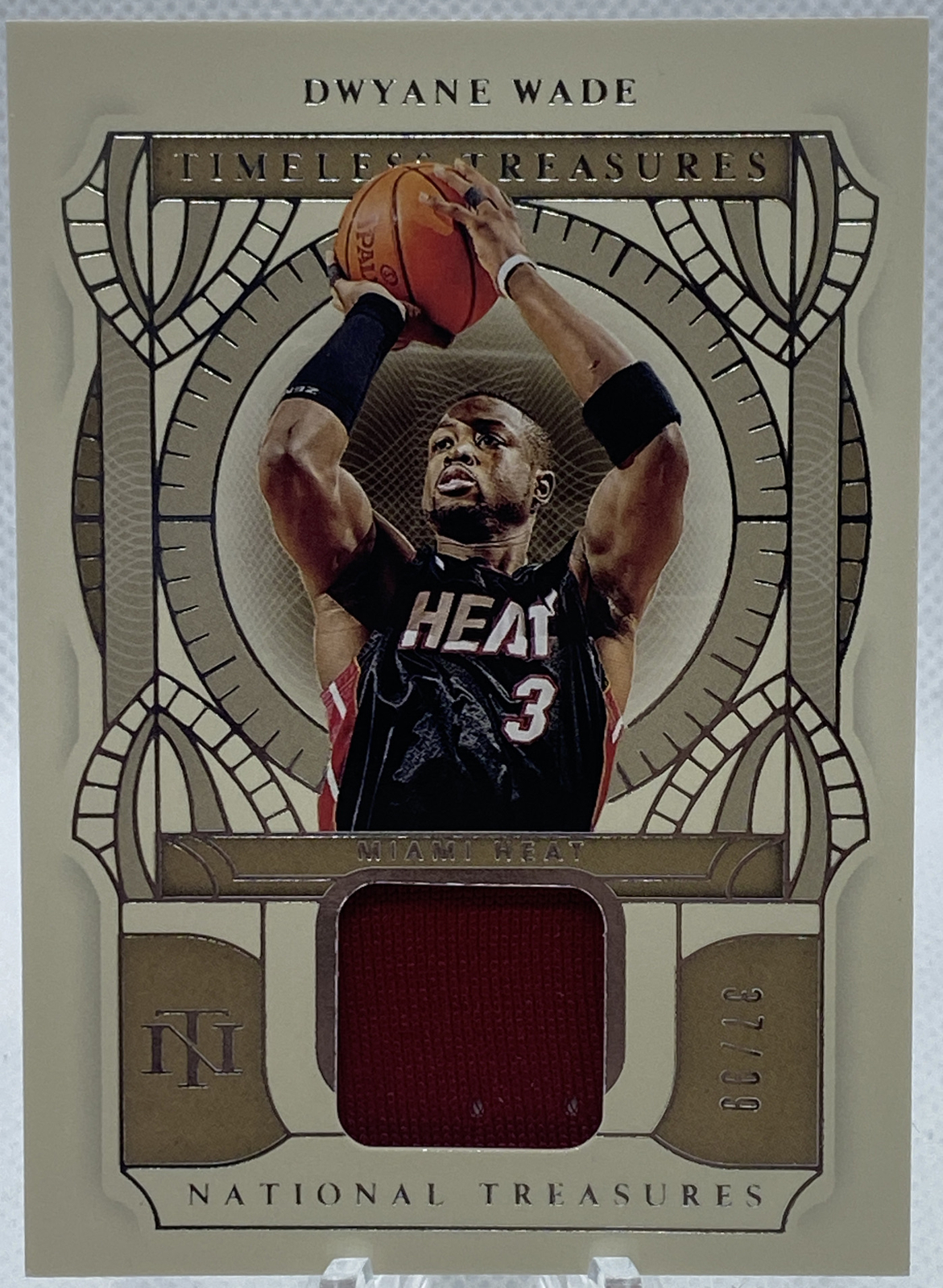 Image 1 - 2020-21 National Treasures Dwayne Wade Timeless Treasures Game Worn Relic /99