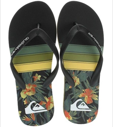 Quiksilver Molokai Art Herren Flip Flops schwarz Größe UK 12 EU 46 (REFD2)