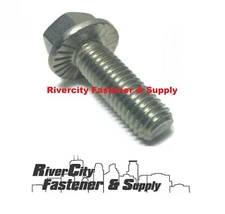 (5) 3/8-16x1-1/4 Stainless Serrated Hex Head Flange Bolts Screws 3/8x16x1.25