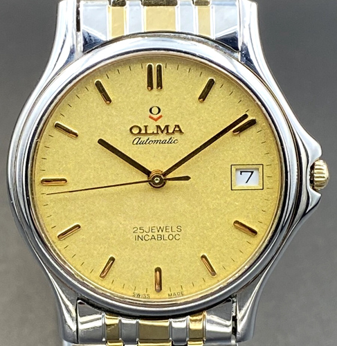 Olma Vintage 🇨🇭 Swiss ETA 2824 Automatic 18K Gold Herren Armbanduhr Timepiece