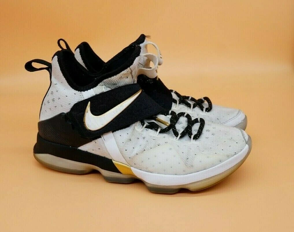 Lebron 14 white and gold sale