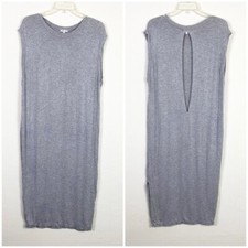 Silence + Noise Urban Outfitters Grey Cutout Back Oversized Midi Dress Size S