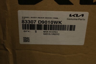 NEW OEM Rear Left Door Trim Panel Black 83307D9010WK for Kia
