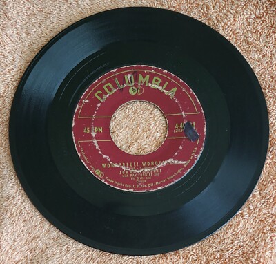 Johnny Mathis....''Wonderful Wonderful & When Sunny Gets Blue'' 45 RPM 7'' Vinyl 