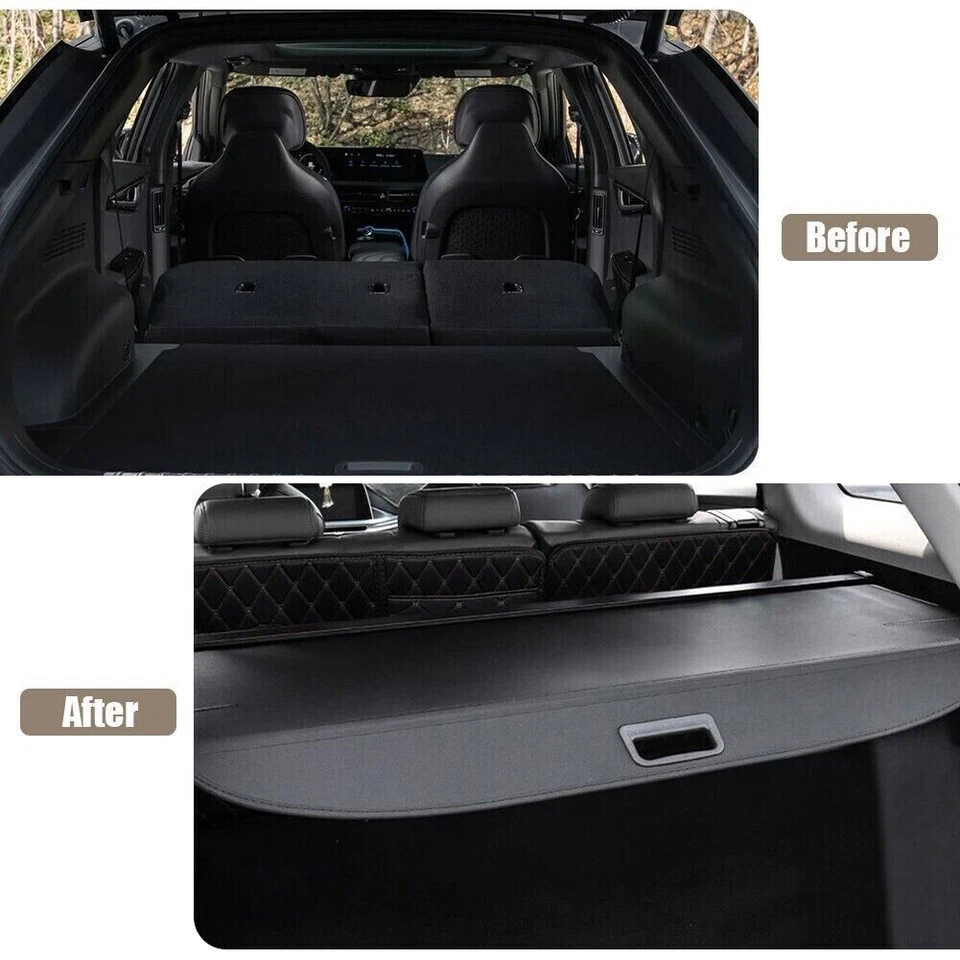 Black Rear Cargo Trunk Shade Security Cover For Kia Sportage 2023-2024 Foto 3 de 3