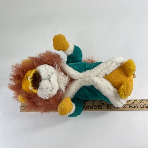 Vintage 1994 Liberty Toy King Lion Plush 16” Stuffed Animal Green Robe Crown - Picture 16 of 17